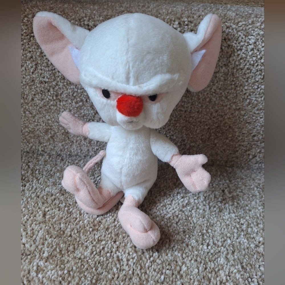 Vintage 1994 Dakin Pinky and the Brain 8" Plush